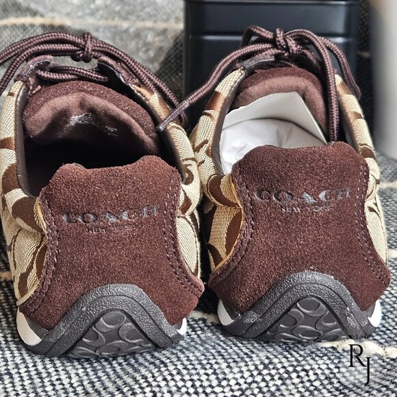 Coach Remonna Canvas & Suede Signature C Logo Sneakers - Picture 7 of 11